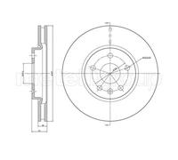 2x Disco de freno ventilado 23-1005C METELLI para SAAB OPEL CHEVROLET