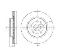 2x Disco de freno ventilado 23-1009C METELLI para SAAB OPEL CHEVROLET