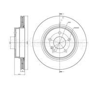 2x Disco de freno ventilado 23-1027C METELLI para MERCEDES-BENZ CLASE C