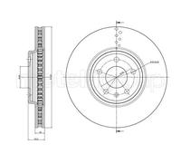 2x Disco de freno ventilado 23-1031C METELLI para AUDI Q5 A5 Sportback A4 B8 A5