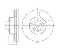 2x Disco de freno ventilado 23-1068C METELLI para BMW 7