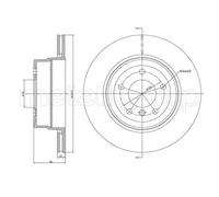 METELLI Discos De Freno Eje Trasero Ventilados Para BMW Serie 5 Touring E61 E60
