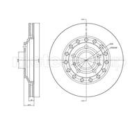 METELLI 2x Disco Freno Trasero Ø310 MM Ventilado para VW Phaeton 3D _ 3.0 V6 Tdi