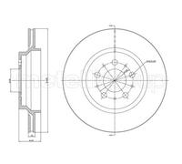 2x Disco de freno ventilado 23-1133C METELLI para VOLVO XC90 I