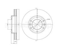 2x Disco de freno ventilado 23-1174C METELLI para KIA