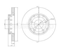 2x Disco de freno ventilado 23-1210C METELLI para AUDI VW