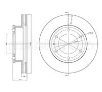 2x Disco de freno ventilado 23-1214 METELLI para FORD MAZDA