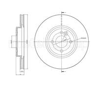 2x Disco de freno ventilado 23-1234C METELLI para MINI MINI MINI Descapotable