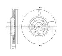2x Disco de freno ventilado 23-1254C METELLI para ALFA ROMEO JEEP FIAT