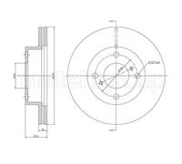 2x Disco de freno ventilado 23-1267 METELLI para SUZUKI NISSAN