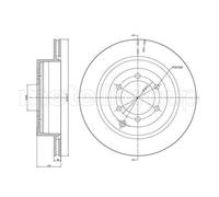 2x Disco de freno ventilado 23-1348C METELLI para NISSAN PATHFINDER III