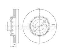 2x Disco de freno ventilado 23-1355C METELLI para KIA CARENS I Monospace