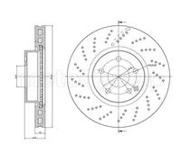 2x Disco de freno ventilado 23-1459FC METELLI para MERCEDES-BENZ CLASE C CLASE E