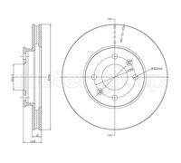 2x Disco de freno ventilado 23-1479C METELLI para KIA HYUNDAI