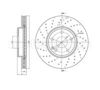 2x Disco de freno ventilado 23-1489FC METELLI para MERCEDES-BENZ CLA Coupé