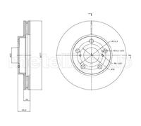 2x Disco de freno ventilado 23-1523C METELLI para TOYOTA COROLLA Sedán AURIS