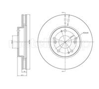 2x Disco de freno ventilado 23-1536C METELLI para HONDA ACCORD VII