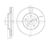 2x Disco de freno ventilado 23-1629C METELLI para CHRYSLER DODGE PLYMOUTH