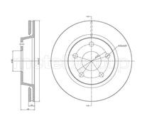 2x Disco de freno ventilado 23-1734C METELLI para AUDI 100 C3 Sedán 200 C3 Sedán
