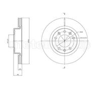 Disco De Freno Metelli 23-1765C para Peugeot Eje Delantero