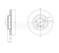 2x Disco de freno ventilado 23-1772C METELLI para MINI BMW