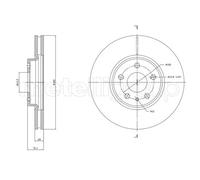 Disco De Freno Metelli 23-1790C para Ford Eje Delantero