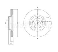 2x Disco de freno ventilado 23-1834C METELLI para FORD S-MAX GALAXY III