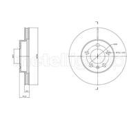 Disco De Freno Metelli 23-1843C para Audi Seat Skoda VW Eje Delantero