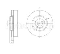 2x Disco de freno ventilado 23-1849C METELLI para OPEL ASTRA K