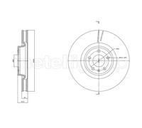 2x Disco de freno ventilado 23-1865C METELLI para AUDI VW
