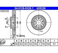 Disco De Freno 24.0128-0326.1 ATE Para ALFA ROMEO