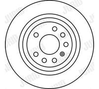 2x Disco de freno ventilado 562220JC JURID para CADILLAC SAAB FIAT OPEL