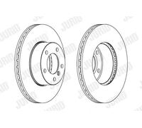 2x Disco de freno ventilado 562342JC JURID para BMW 3 3 Touring Z4 Roadster 1