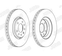2x Disco de freno ventilado 562385JC-1 JURID para CADILLAC SAAB OPEL