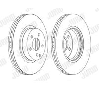 2x Disco de freno ventilado 562386JC-1 JURID para SAAB MERCEDES-BENZ
