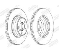 2x Disco de freno ventilado 562401JC-1 JURID para BMW 7 5 Touring 6