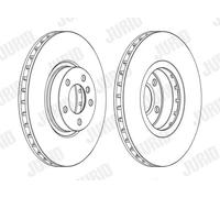 2x Disco de freno ventilado 562520JC-1 JURID para BMW X5 X6