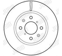 2x Disco de freno ventilado 562694JC JURID para SUZUKI SWIFT IV