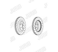 2x Disco de freno ventilado 562954JC-1 JURID para MERCEDES-BENZ CLASE M GLE