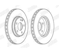 2x Disco de freno ventilado 563114JC JURID para MERCEDES-BENZ INFINITI