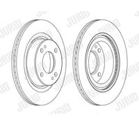 2x Disco de freno ventilado 563121JC JURID para MITSUBISHI MIRAGE VI Sedán