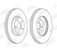 2x Disco de freno ventilado 563154JC JURID para FORD MONDEO V Sedán