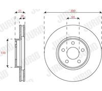 2x Disco de freno ventilado 563313JC JURID para FORD GALAXY III