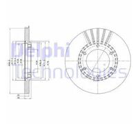 2x Disco de freno ventilado BG2365 DELPHI para NISSAN PATROL III/1 Station Wagon
