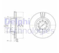 DELPHI BG2372 Disco de freno