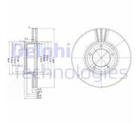 DELPHI BG2507 Disco de freno