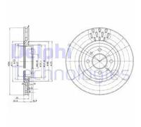 2x Disco de freno ventilado BG2617 DELPHI para ALFA ROMEO FIAT LANCIA
