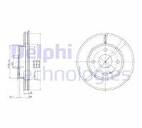 DELPHI BG2629 Disco de freno