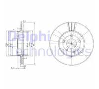 2x Disco de freno ventilado BG2768 DELPHI para MERCEDES-BENZ CLASE C