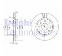 DELPHI BG2871 Disco de freno